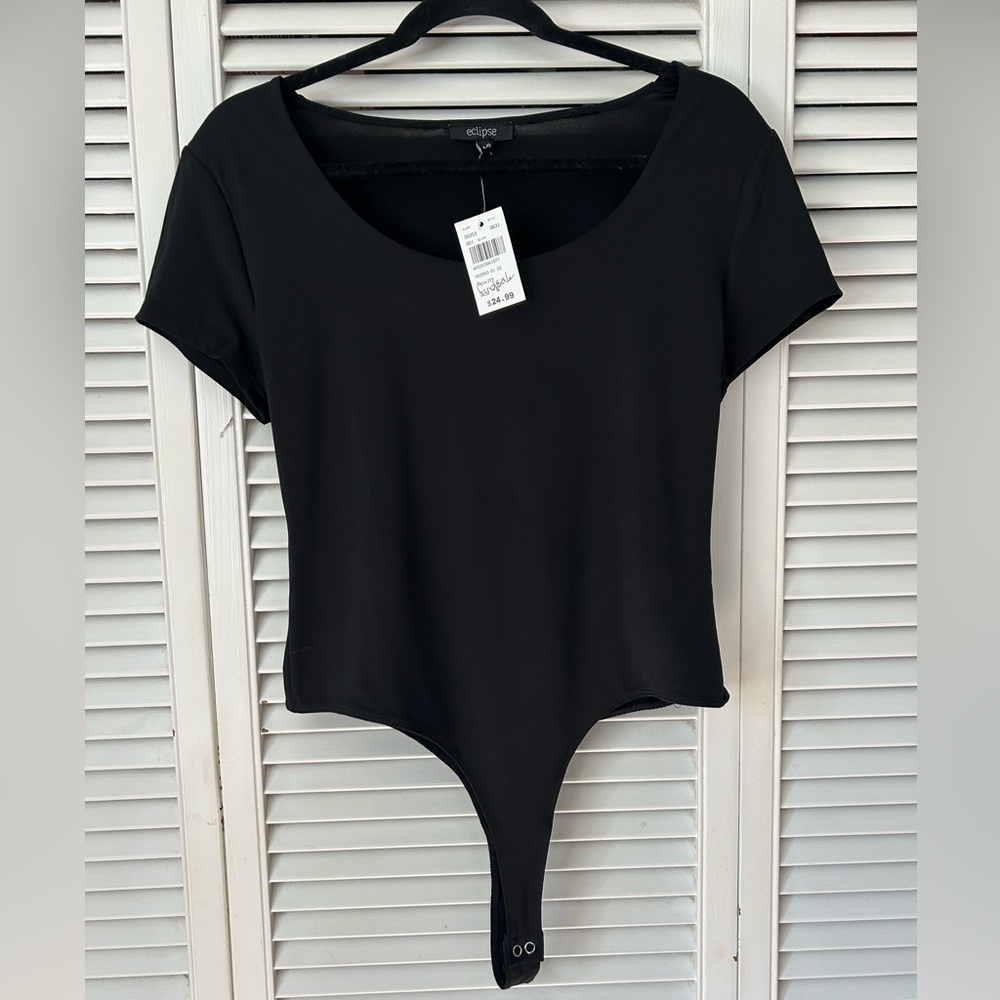 Eclipse Black Fitted Bodysuit